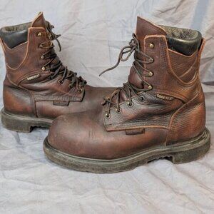 Red Wing Brown Leather Safety Toe Work Boots 8" Women Size 7.5